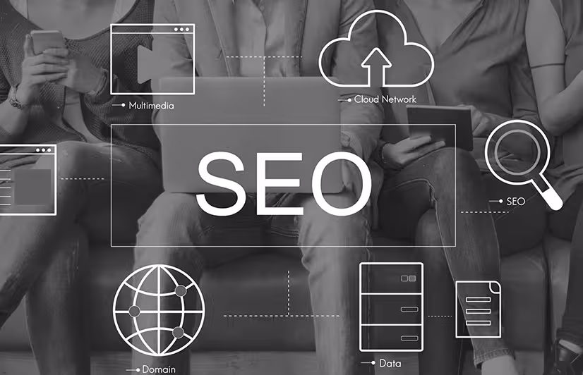 Gráfica ascendente que representa la optimización SEO y analítica web profesional.